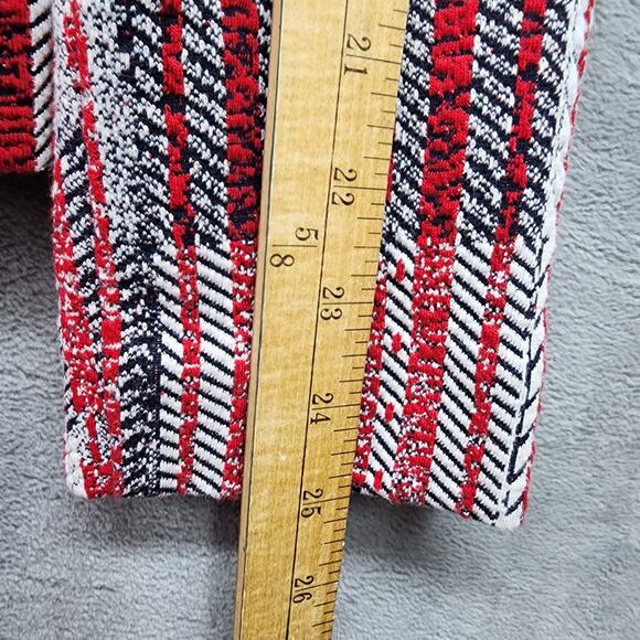 CAbi Blazer Jacket M Anchors Nautical Red White Preppy Stripe Plaid Style #6028 - Picture 12 of 16